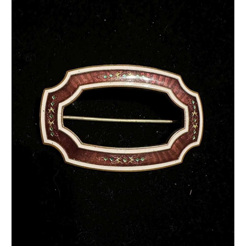 Victorian Enameled Sash Pin